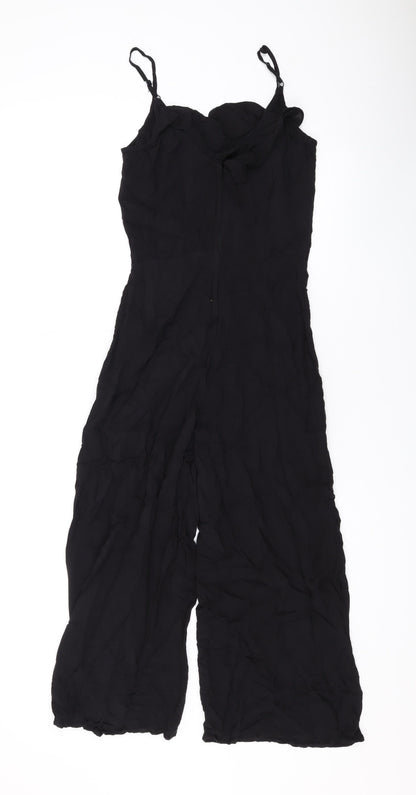 Divided by H&M Womens Black Cotton Jumpsuit One-Piece Size 6 L20 in Zip