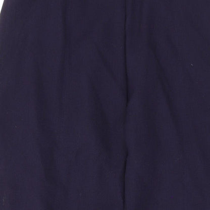 Solo Womens Blue Polyester A-Line Skirt Size 12 Zip