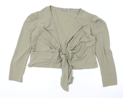 Womens UK Size 16 ASOS Green Shrug Jumper