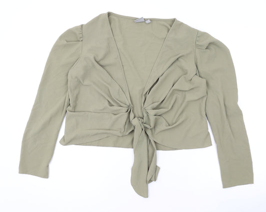 Womens UK Size 16 ASOS Green Shrug Jumper