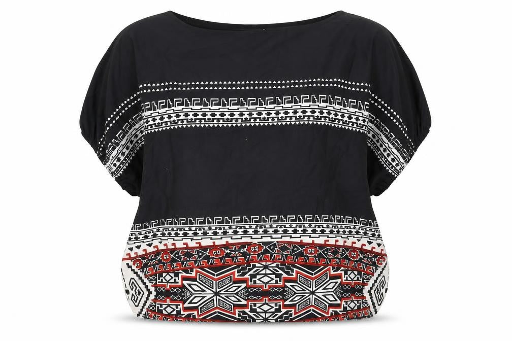 Womens UK Size M Boohoo Black Basic Blouse