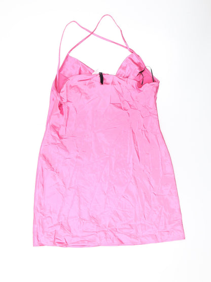 Divided by H&M Womens Pink Polyester Mini Size 12 Cowl Neck Pullover