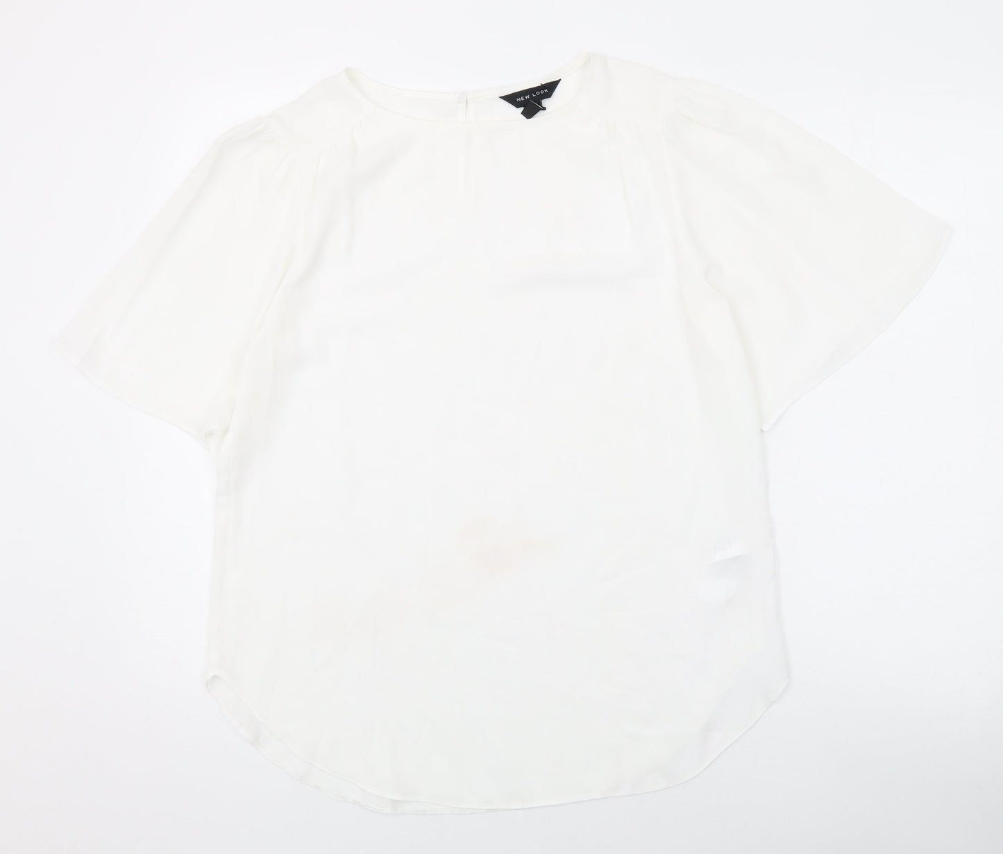 Womens UK Size 12 New Look White Basic Blouse