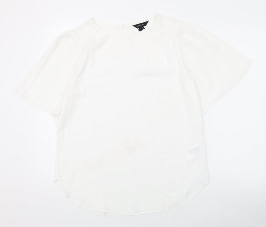 Womens UK Size 12 New Look White Basic Blouse