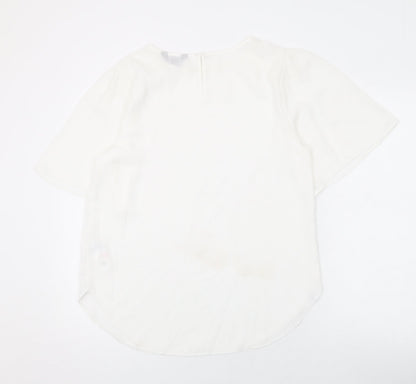 Womens UK Size 12 New Look White Basic Blouse