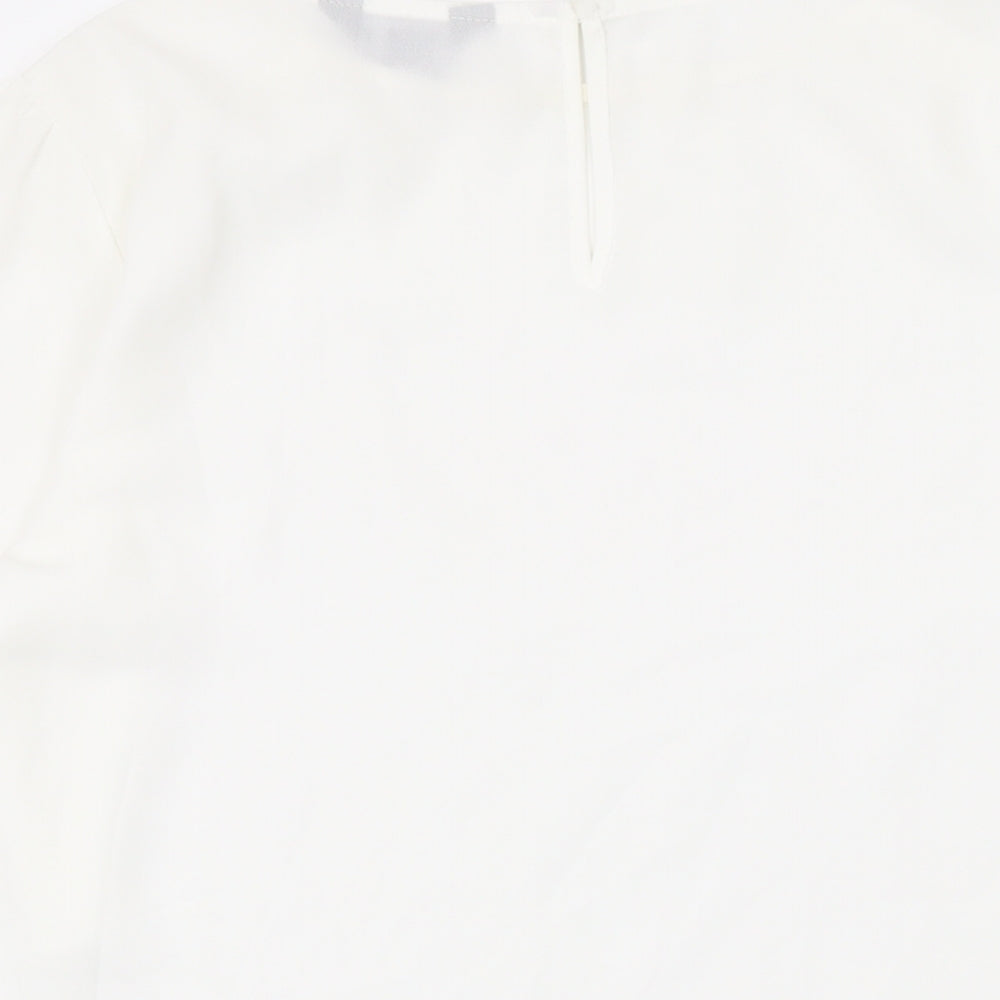 Womens UK Size 12 New Look White Basic Blouse