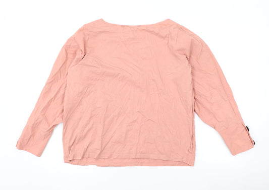 Womens UK Size M Zara Pink Basic Blouse
