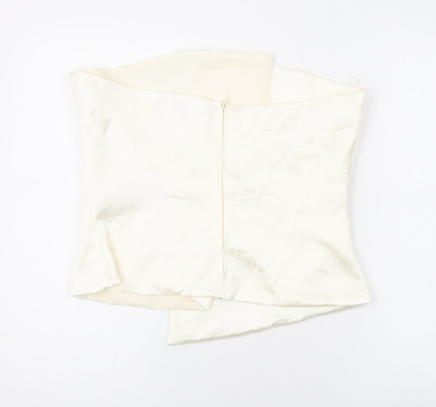 Womens UK Size XL Zara Ivory Basic Blouse