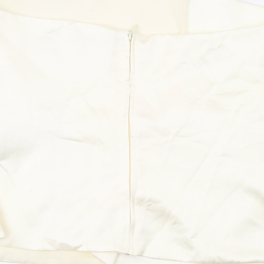 Womens UK Size XL Zara Ivory Basic Blouse