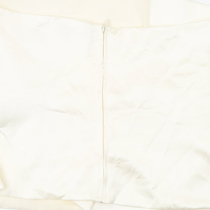 Womens UK Size XL Zara Ivory Basic Blouse