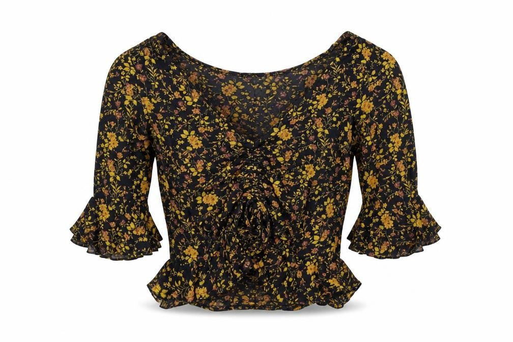 Womens UK Size S Urban Outfitters Black Basic Blouse