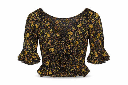 Womens UK Size S Urban Outfitters Black Basic Blouse