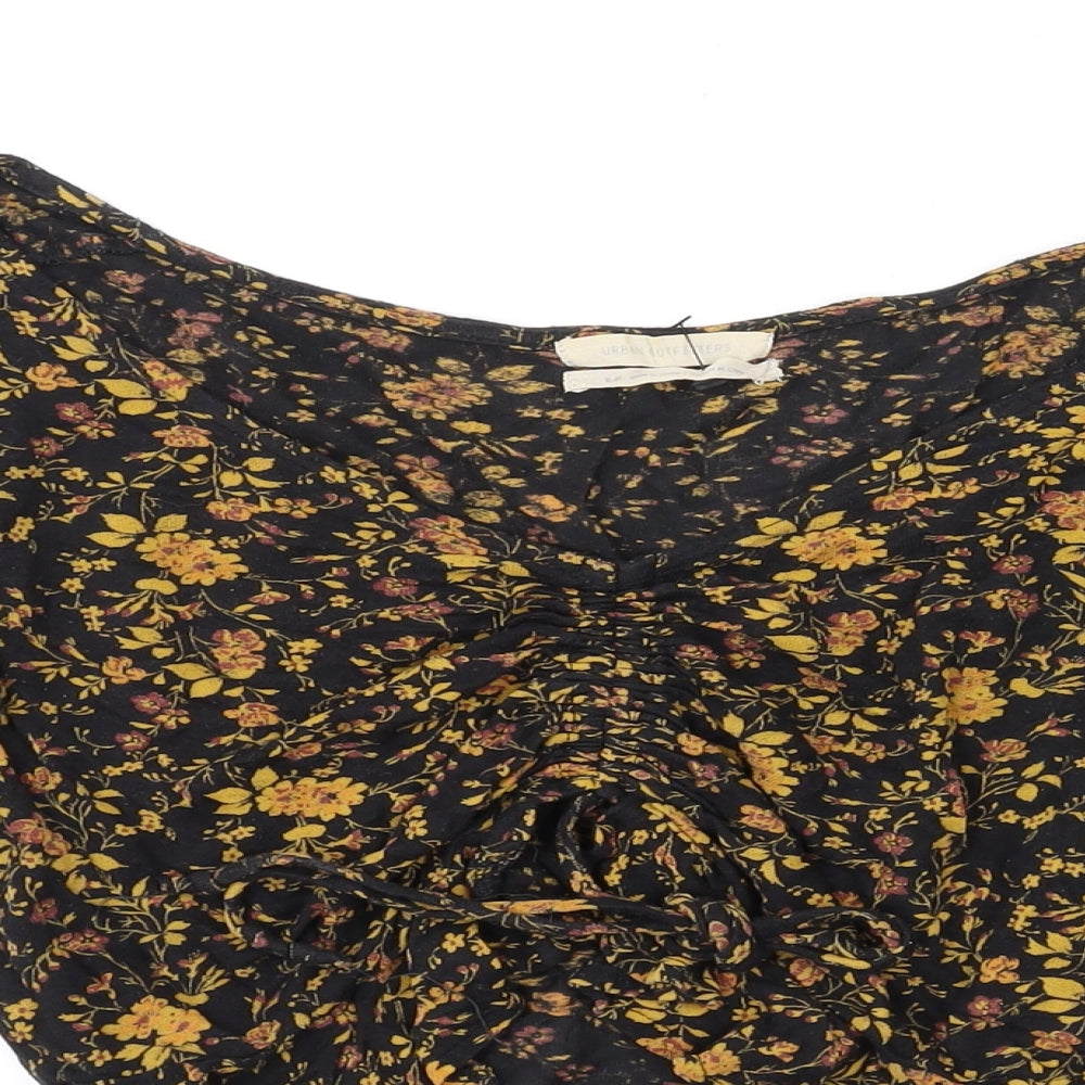 Womens UK Size S Urban Outfitters Black Basic Blouse
