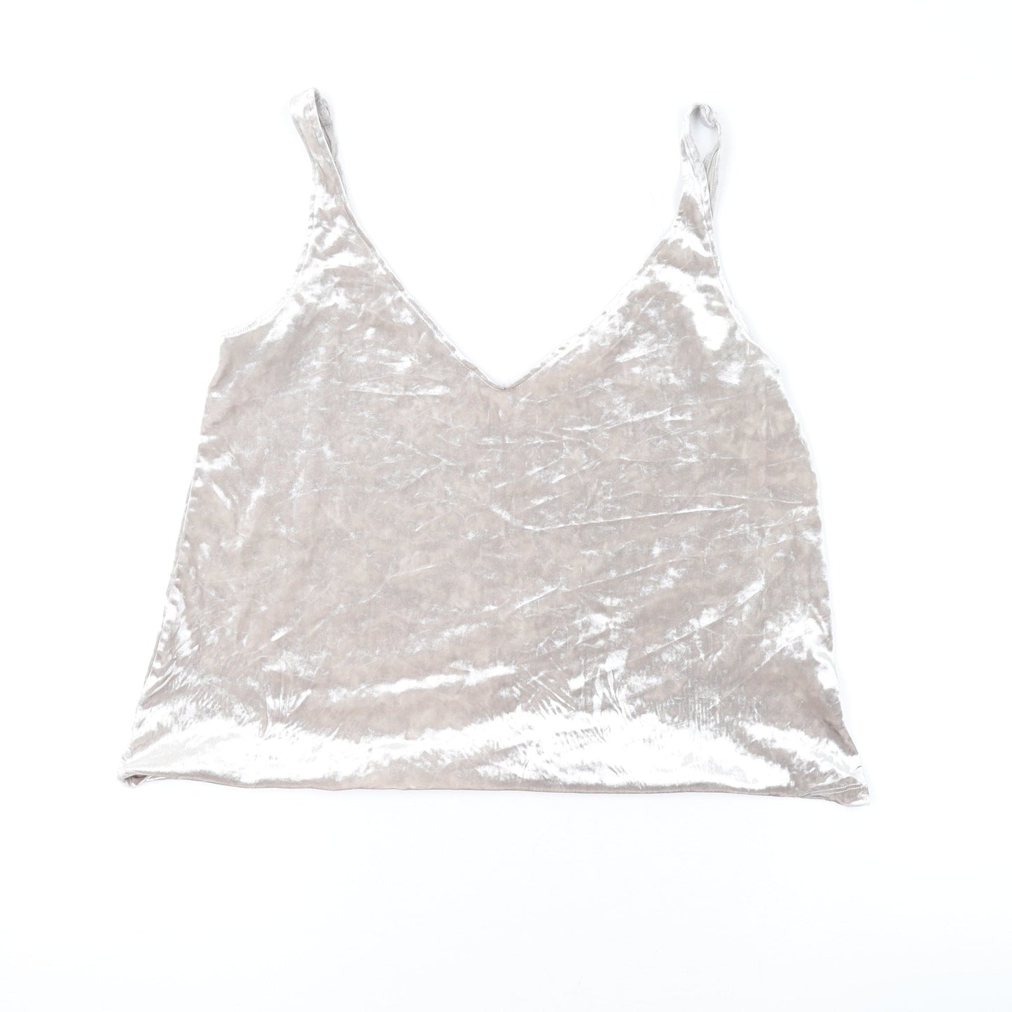 Womens UK Size S H&M Silver Basic Tank