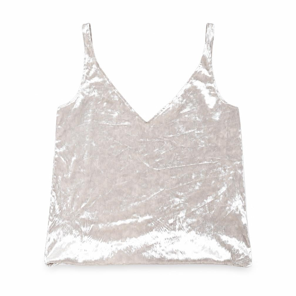 Womens UK Size S H&M Silver Basic Tank