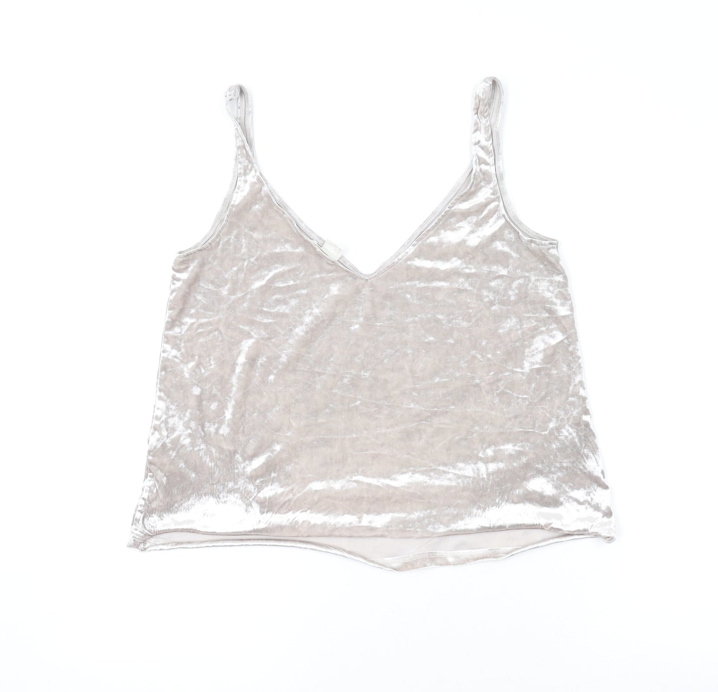 Womens UK Size S H&M Silver Basic Tank