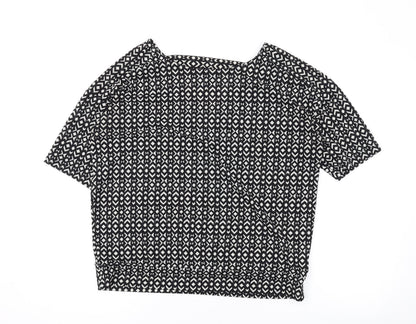 Womens UK Size 10 NEXT Black Basic Blouse