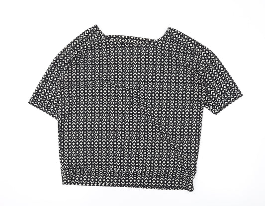 Womens UK Size 10 NEXT Black Basic Blouse