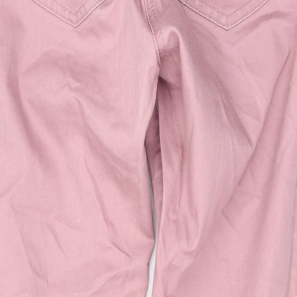 Red Herring Womens Pink Cotton Skinny Jeans Size 12 L27 in Regular Zip