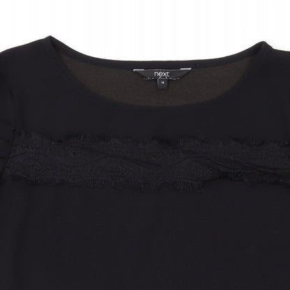 Womens UK Size 14 NEXT Black Basic T-Shirt