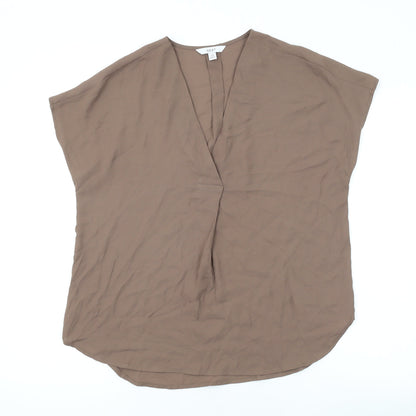 Womens UK Size 10 NEXT Brown Basic T-Shirt