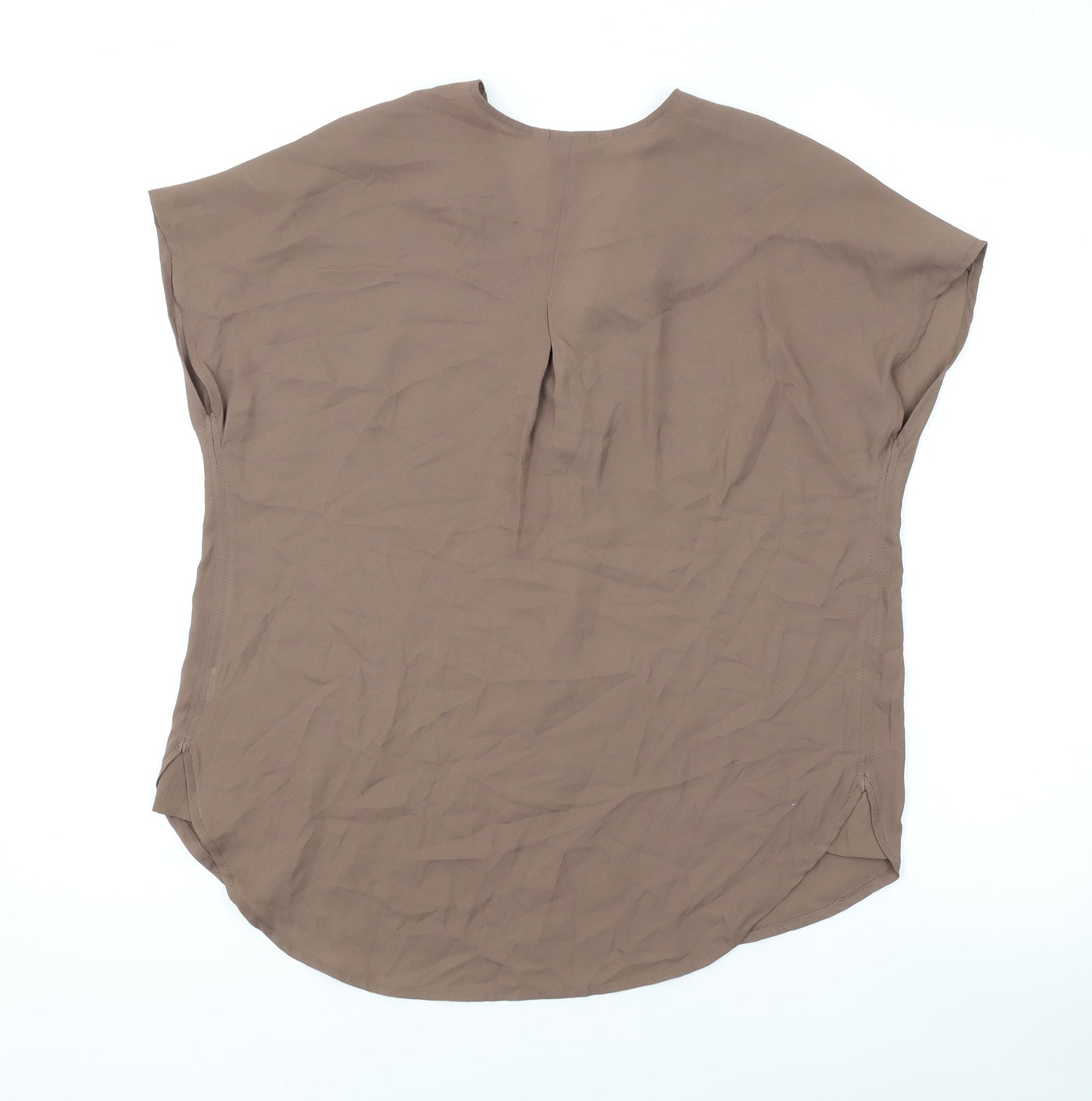 Womens UK Size 10 NEXT Brown Basic T-Shirt