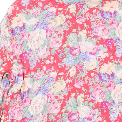 Womens UK Size 10 New Look Pink Basic Blouse