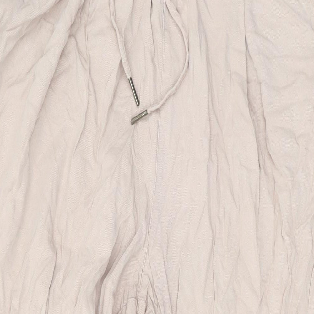 Mango Womens Pink Viscose Jogger Trousers Size XL L23 in Regular Drawstring