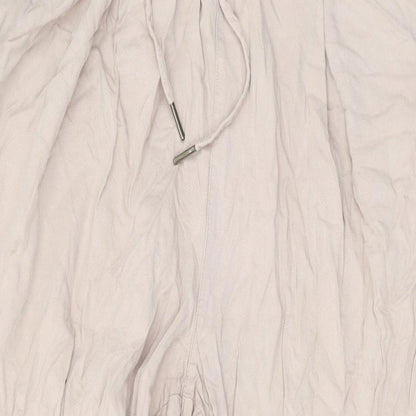 Mango Womens Pink Viscose Jogger Trousers Size XL L23 in Regular Drawstring