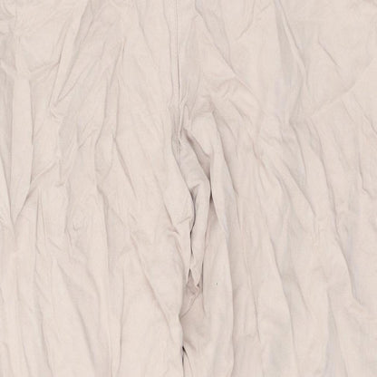 Mango Womens Pink Viscose Jogger Trousers Size XL L23 in Regular Drawstring