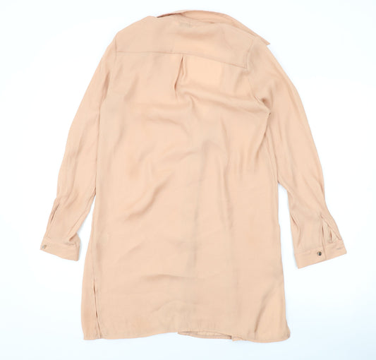 Paraphrase Womens Pink Polyester Basic Button-Up Size XS Collared