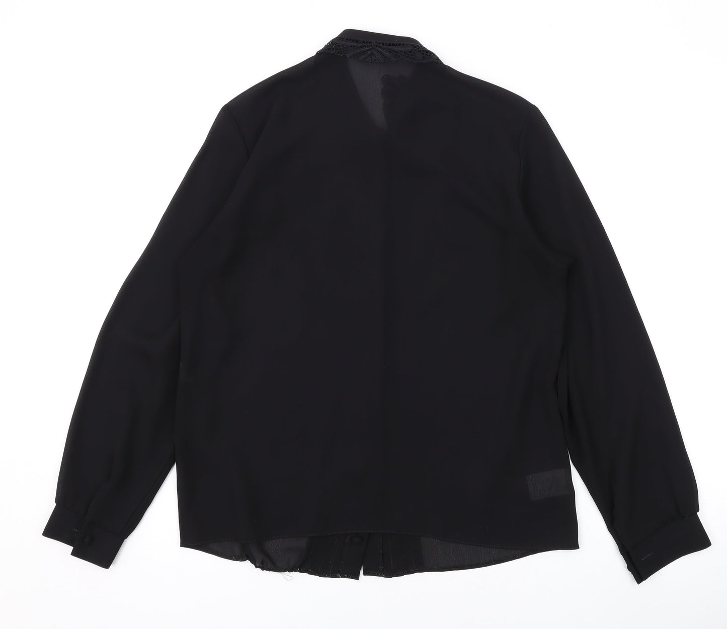 Womens UK Size 12 Marks and Spencer Black Basic Button-Up