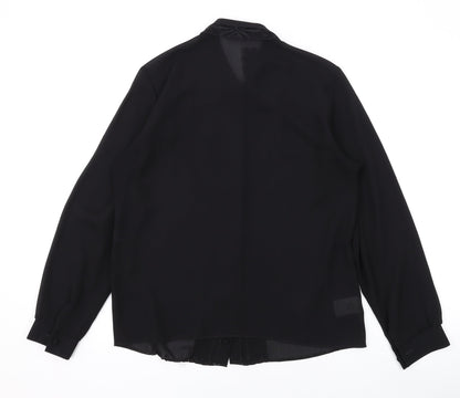Womens UK Size 12 Marks and Spencer Black Basic Button-Up