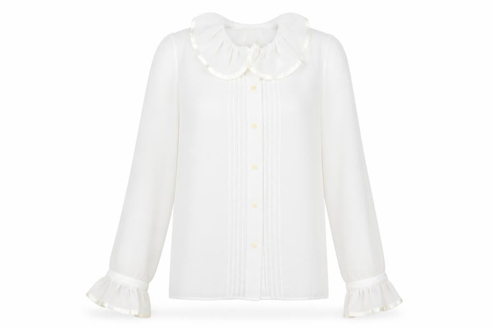 Womens UK Size 12 Marks and Spencer White Basic Button-Up