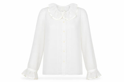 Womens UK Size 12 Marks and Spencer White Basic Button-Up