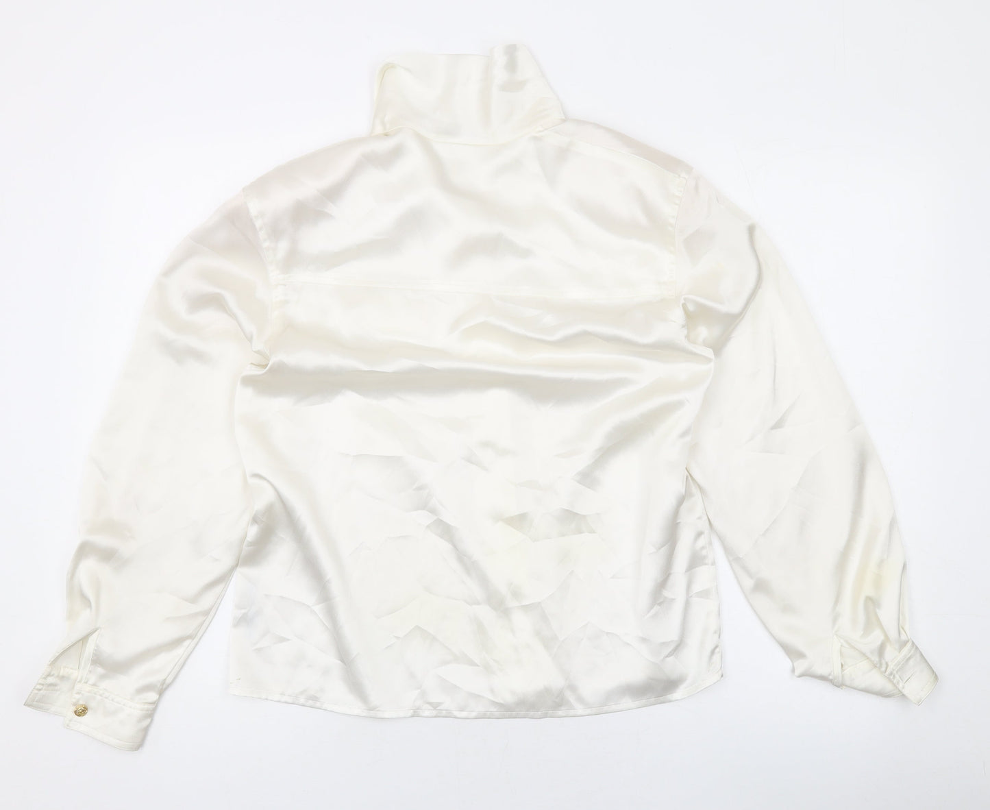 Womens UK Size 12 Planet Ivory Basic Button-Up