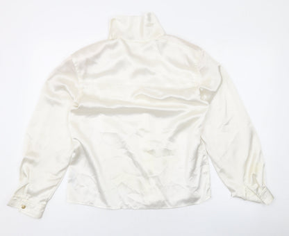 Womens UK Size 12 Planet Ivory Basic Button-Up
