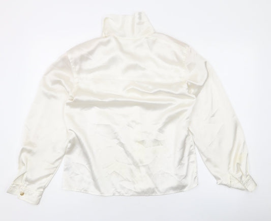 Womens UK Size 12 Planet Ivory Basic Button-Up