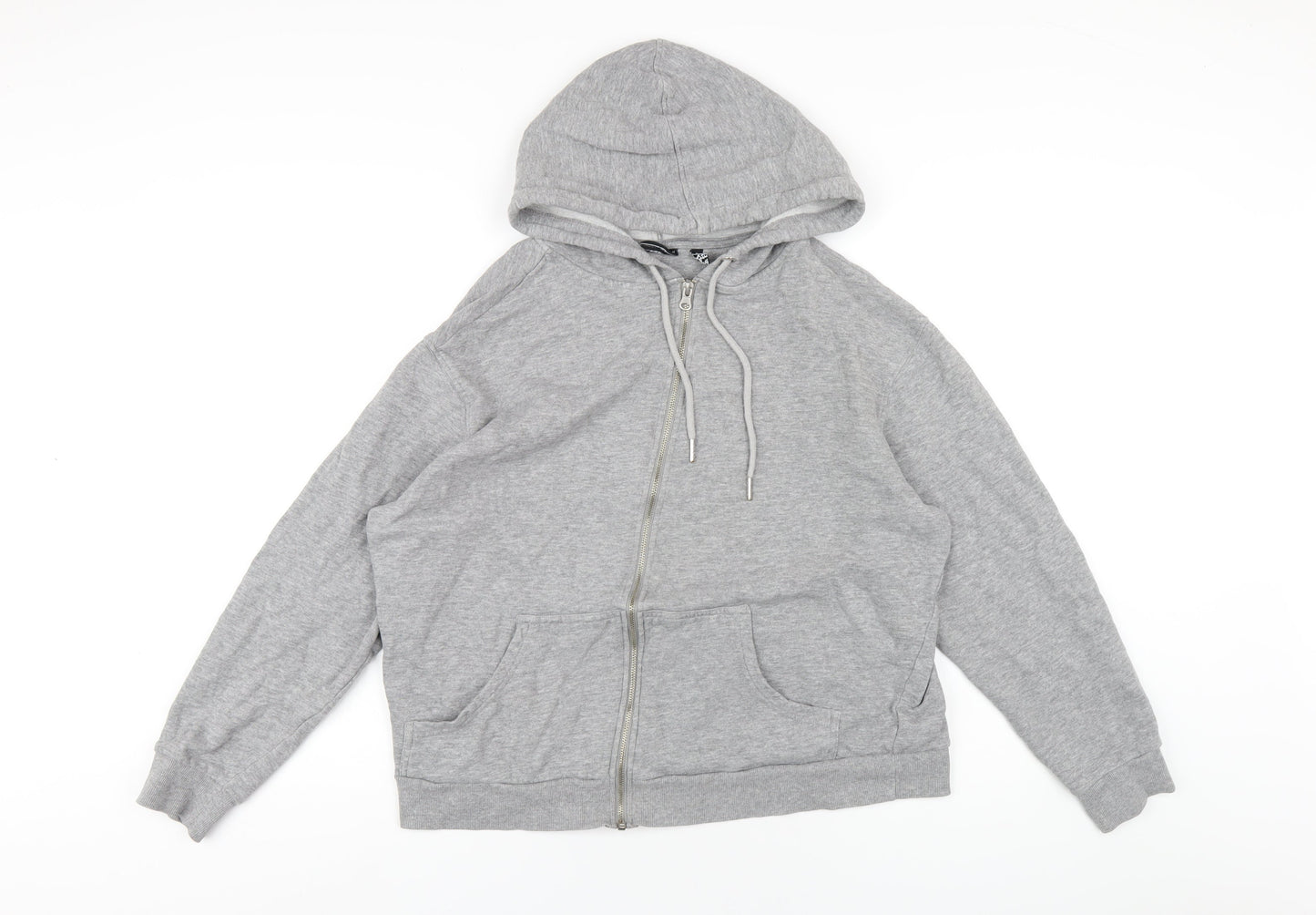 Womens UK Size 10 ASOS Grey Full Zip Hoodie
