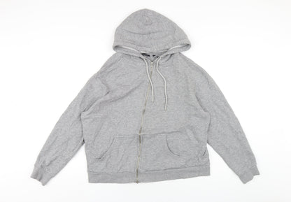 Womens UK Size 10 ASOS Grey Full Zip Hoodie