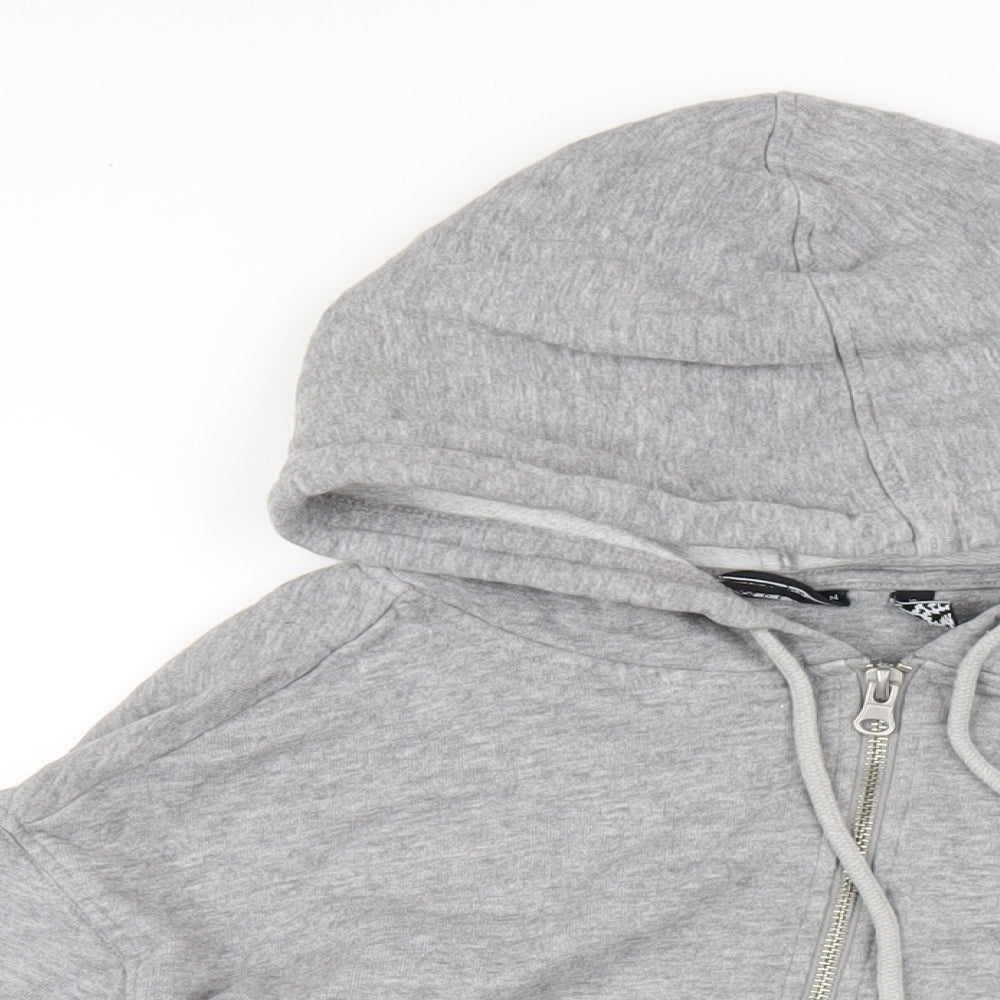 Womens UK Size 10 ASOS Grey Full Zip Hoodie