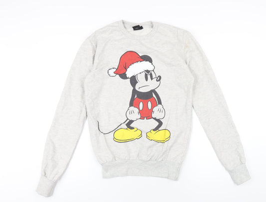 Womens UK Size XS Disney Grey Pullover Sweatshirt