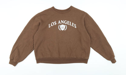 Hollister Womens Brown Cotton Pullover Hoodie Size XS Pullover