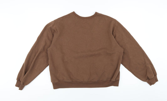 Hollister Womens Brown Cotton Pullover Hoodie Size XS Pullover