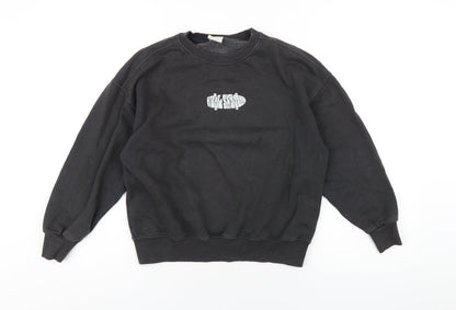 Zara Girls Grey Cotton Pullover Sweatshirt Size 9-10 Years Pullover
