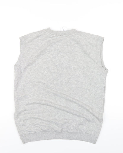 Topshop Womens Grey Polyester Pullover Sweatshirt Size XS Pullover