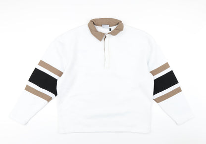 Mens UK Size S ASOS White Pullover Sweatshirt