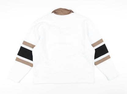 Mens UK Size S ASOS White Pullover Sweatshirt
