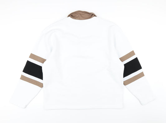 Mens UK Size S ASOS White Pullover Sweatshirt