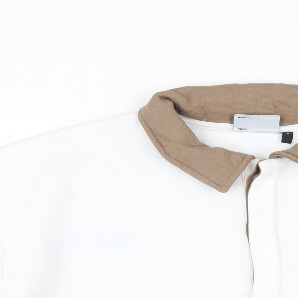 Mens UK Size S ASOS White Pullover Sweatshirt